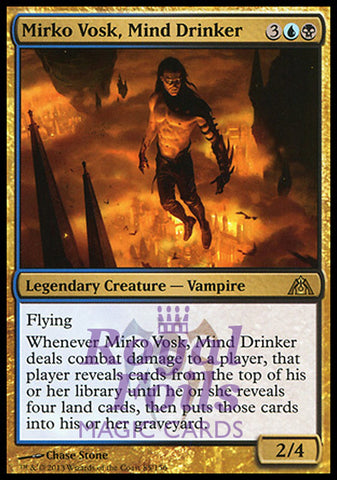 **1x FOIL Mirko Vosk, Mind Drinker** DGM MTG Dragon's Maze Rare MINT blue black