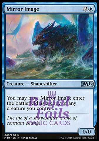 Mirror Image 1x FOIL M19 MTG Core Set 2019 Uncommon MINT blue