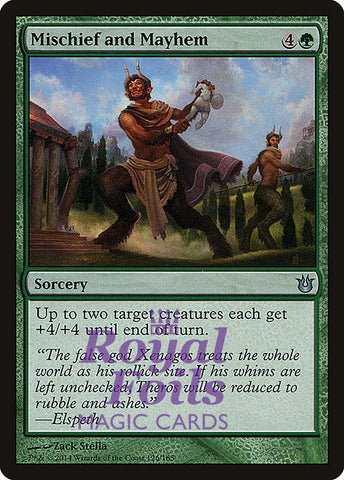 Mischief and Mayhem 2x FOIL BNG MTG Born of the Gods Uncommon MINT green