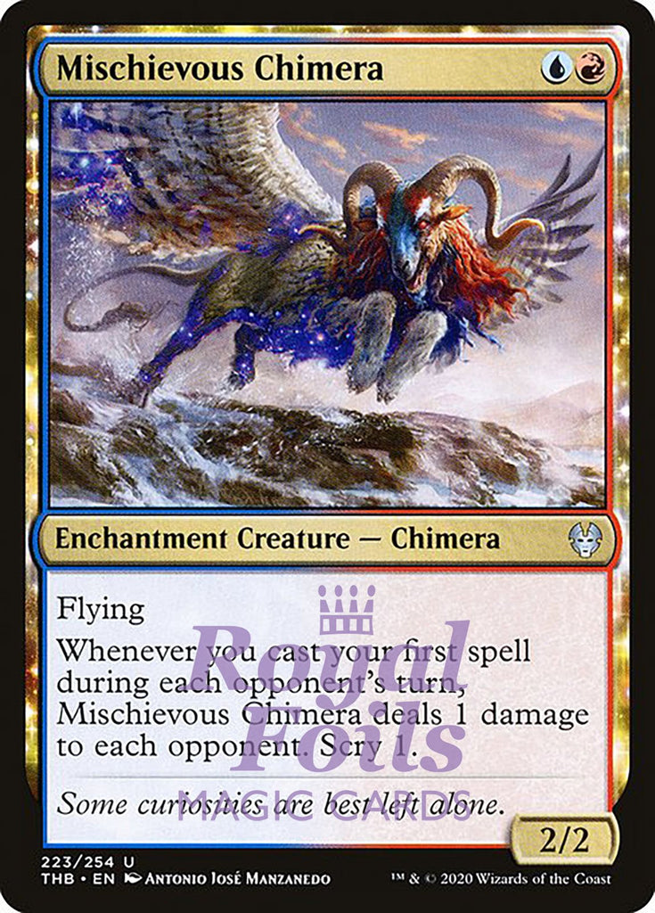 **2x FOIL Mischievous Chimera** THB MTG Theros Beyond Death Uncommon MINT blue red
