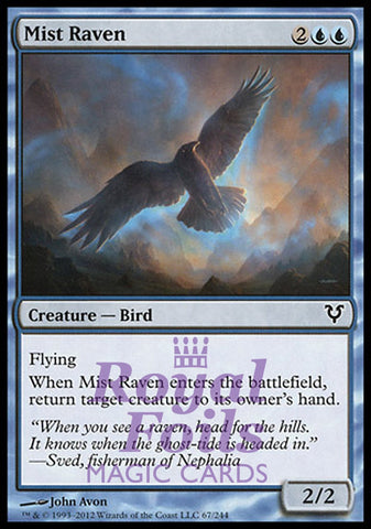 Mist Raven 2x FOIL AVR MTG Avacyn Restored Common MINT blue