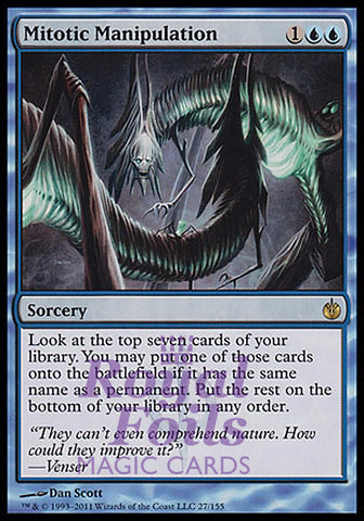 Mitotic Manipulation 1x FOIL MBS MTG Mirrodin Besieged Rare MINT blue