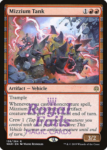 **1x FOIL Mizzium Tank** WAR MTG War of the Spark Rare MINT red