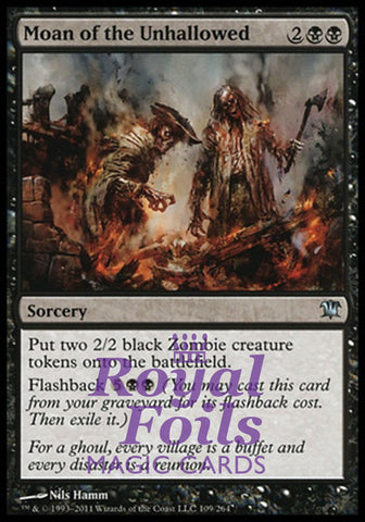 Moan of the Unhallowed 2x FOIL ISD MTG Innistrad Uncommon MINT black