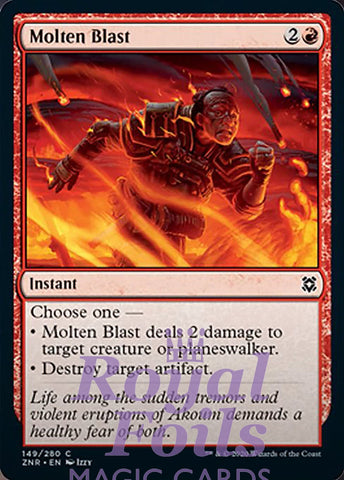 Molten Blast 4x FOIL ZNR MTG Zendikar Rising Common MINT red