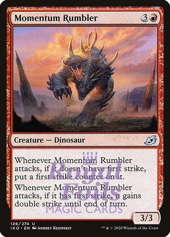 **4x FOIL Momentum Rumbler** IKO MTG Ikoria Uncommon MINT red