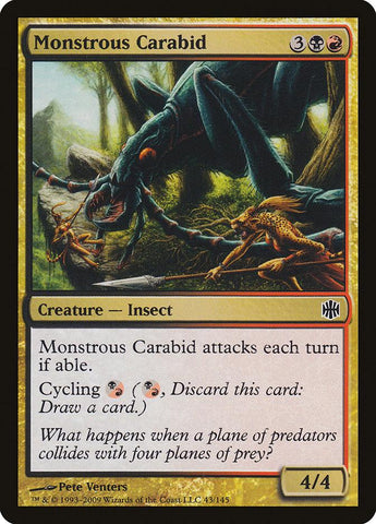 **5x FOIL Monstrous Carabid** ARB MTG Alara Reborn Common VF red black