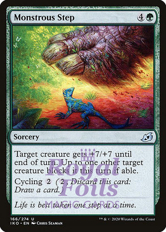Monstrous Step 4x FOIL IKO MTG Ikoria Uncommon MINT green