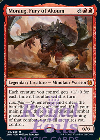 Moraug, Fury of Akoum 1x FOIL ZNR MTG Zendikar Rising Mythic MINT red