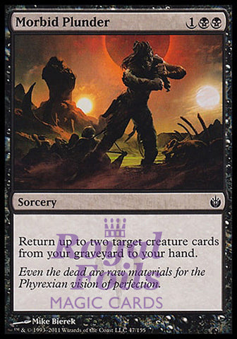 Morbid Plunder 4x FOIL MBS MTG Mirrodin Besieged Common MINT black