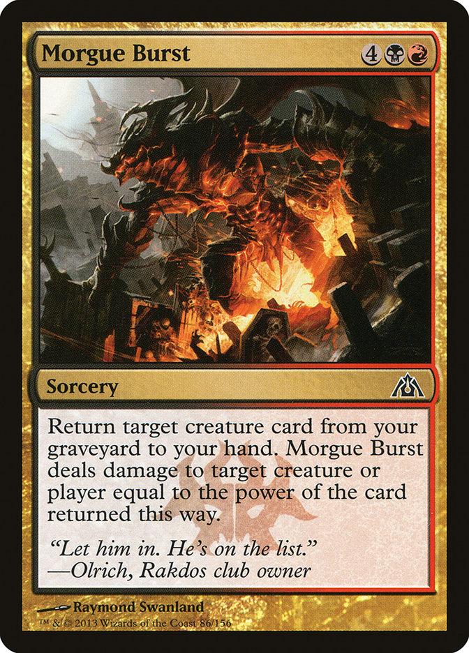 **4x FOIL Morgue Burst** DGM MTG Dragon's Maze Common MINT black red