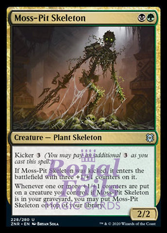 Moss-Pit Skeleton 4x FOIL ZNR MTG Zendikar Rising Uncommon MINT black green