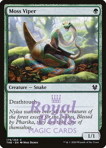 Moss Viper 4x FOIL THB MTG Theros Beyond Death Common MINT green