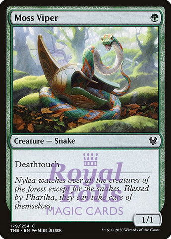 **4x FOIL Moss Viper** THB MTG Theros Beyond Death Common MINT green