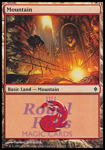 Mountain #173 1x FOIL NPH MTG New Phyrexia Basic Land MINT red
