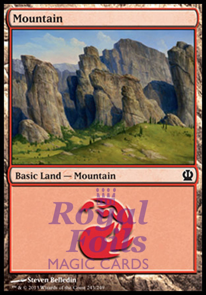 Mountain #243 4x FOIL THS MTG Theros Basic Land MINT red