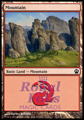 Mountain #243 4x FOIL THS MTG Theros Basic Land MINT red