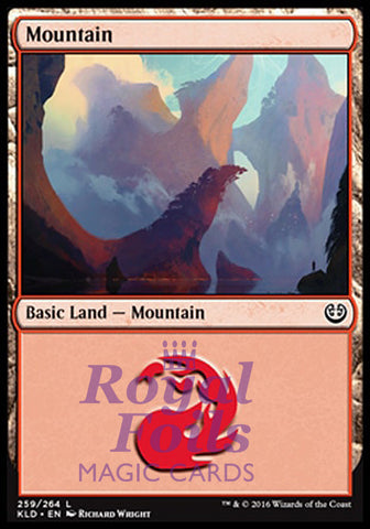 **4x FOIL Mountain #259** KLD MTG Kaladesh Basic Land MINT red