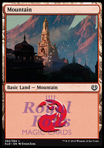 **4x FOIL Mountain #260** KLD MTG Kaladesh Basic Land MINT red