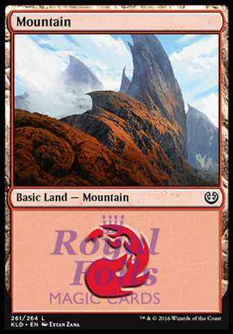 **4x FOIL Mountain #261** KLD MTG Kaladesh Basic Land MINT red