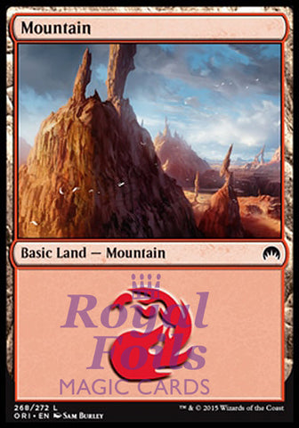 Mountain #267 4x FOIL ORI MTG Magic Origins Basic Land MINT red