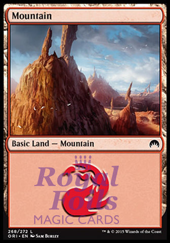 **4x FOIL Mountain #267** ORI MTG Magic Origins Basic Land MINT red