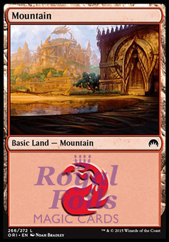 **4x FOIL Mountain #268** ORI MTG Magic Origins Basic Land MINT red