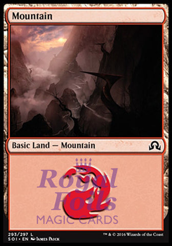 Mountain #293 4x FOIL SOI MTG Shadows Over Innistrad Basic Land MINT red