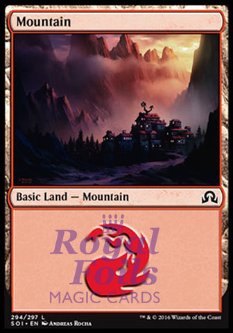 Mountain #294 4x FOIL SOI MTG Shadows Over Innistrad Basic Land MINT red
