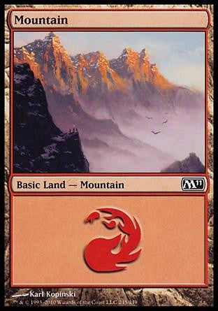 **4x FOIL Mountain** MTG M11 Core Set Basic Land MINT One of each Art