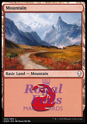 Mountain 262 2x FOIL DOM MTG Dominaria Basic Land MINT red