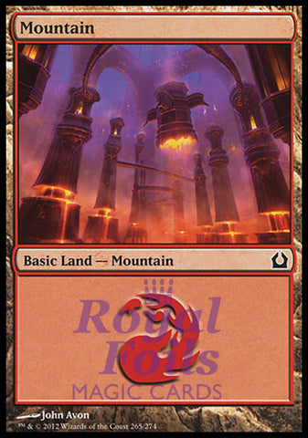 **2x FOIL Mountain #265** RTR MTG Return to Ravnica Basic Land MINT red