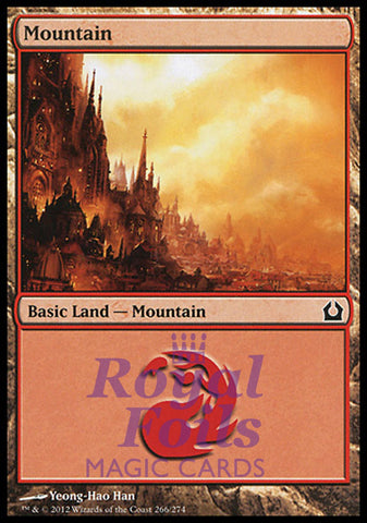 **2x FOIL Mountain #266** RTR MTG Return to Ravnica Basic Land MINT red