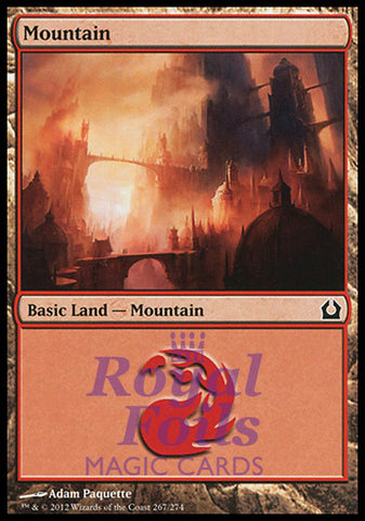 **4x FOIL Mountain #267** RTR MTG Return to Ravnica Basic Land MINT red