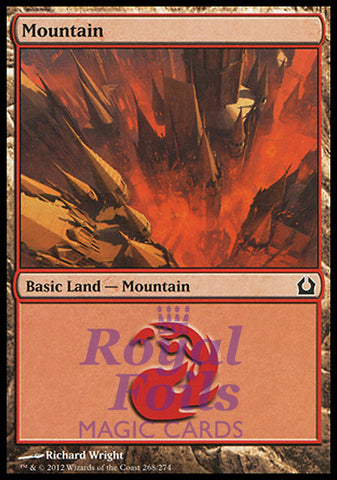 **4x FOIL Mountain #268** RTR MTG Return to Ravnica Basic Land MINT red