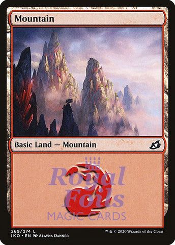 **2x FOIL Mountain #269** IKO MTG Ikoria Common MINT red basic land