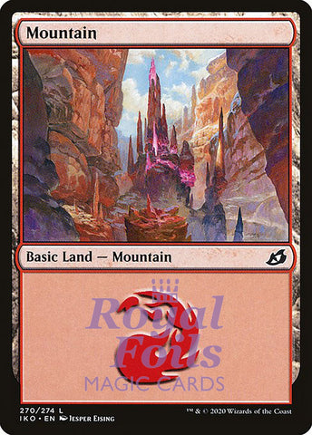 **4x FOIL Mountain #270** IKO MTG Ikoria Common MINT red basic land