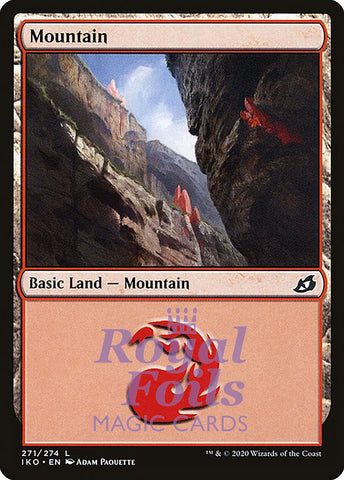 **4x FOIL Mountain #271** IKO MTG Ikoria Common MINT red basic land