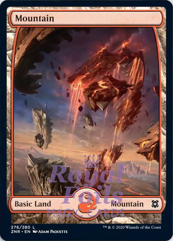 Mountain #276 Full Art 2x FOIL ZNR MTG Zendikar Rising Basic Land MINT red