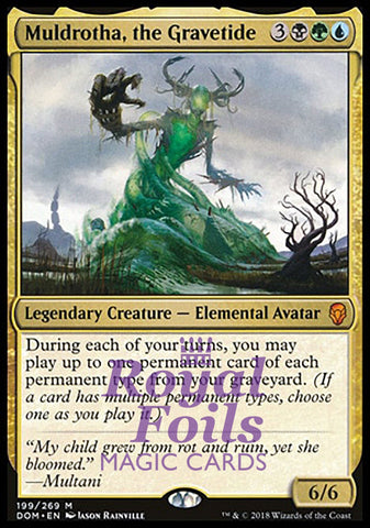 Muldrotha, the Gravetide 1x FOIL DOM MTG Dominaria Mythic MINT  black green blue