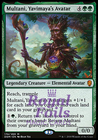 Multani, Yavimaya's Avatar 1x FOIL DOM MTG Dominaria Mythic MINT  green