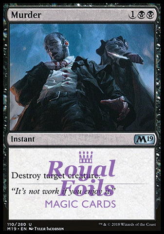 Murder 2x FOIL M19 MTG Core Set 2019 Uncommon MINT black