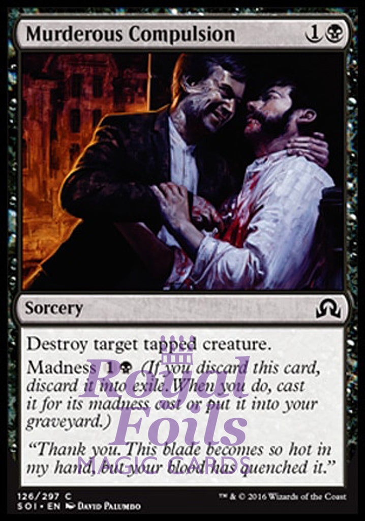 Murderous Compulsion 4x FOIL SOI MTG Shadows Over Innistrad Common MINT black