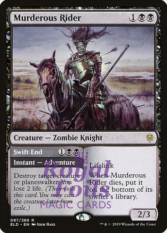 Murderous Rider 1x FOIL ELD MTG Throne of Eldraine Rare MINT black
