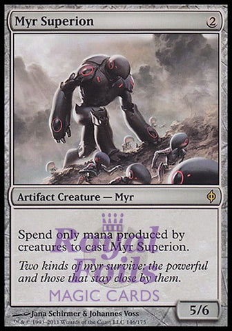 **1x FOIL Myr Superion** NPH MTG New Phyrexia Rare NM+ artifact