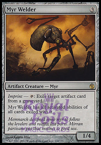 **1x FOIL Myr Welder** MBS MTG Mirrodin Besieged Rare MINT artifact