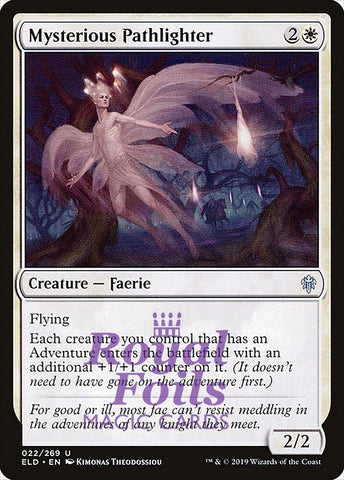 Mysterious Pathlighter 4x FOIL ELD MTG Throne of Eldraine Uncommon MINT white