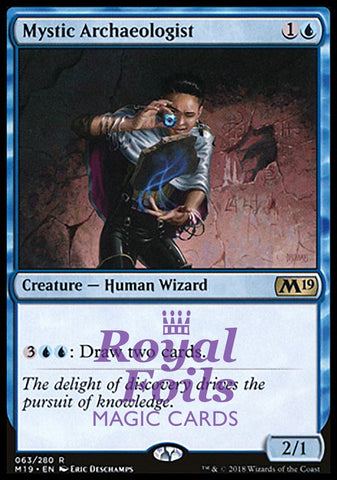 Mystic Archaeologist 2x FOIL M19 MTG Core Set 2019 Rare MINT blue