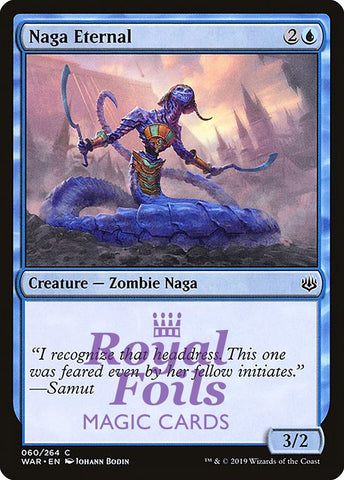 Naga Eternal 3x FOIL WAR MTG War of the Spark Common MINT blue
