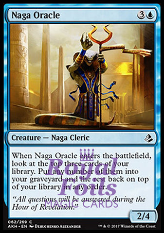 Naga Oracle 4x FOIL AKH MTG Amonkhet Common MINT blue
